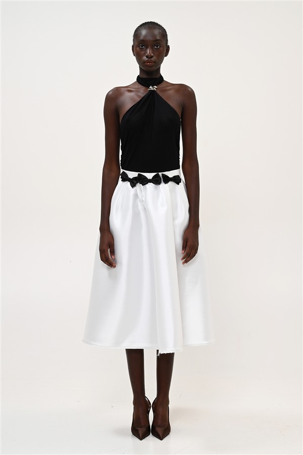 BOOM 002 BOW SKIRT WHITE