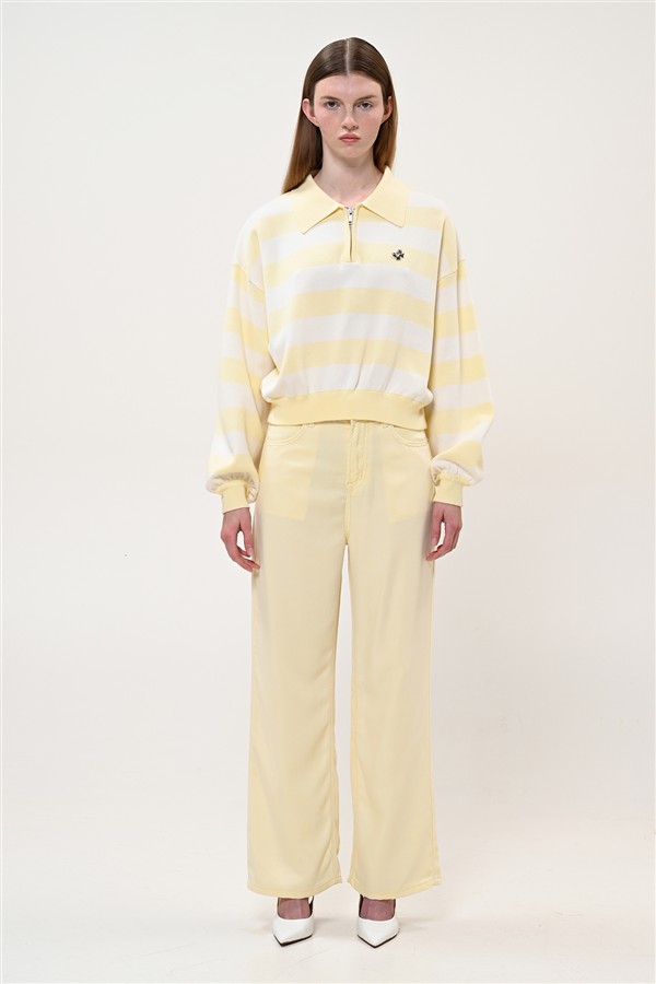 BOOM 002 POLO LONG SLEEVE STRIPES YELLOW