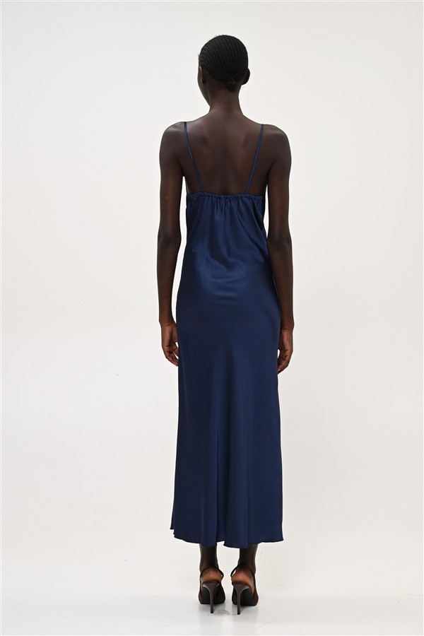 BOOM 002 SATIN DRESS BLUE