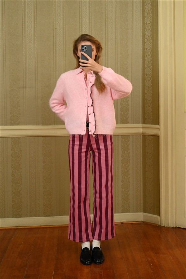 BOOM 003 STRIPES PANTS PINK