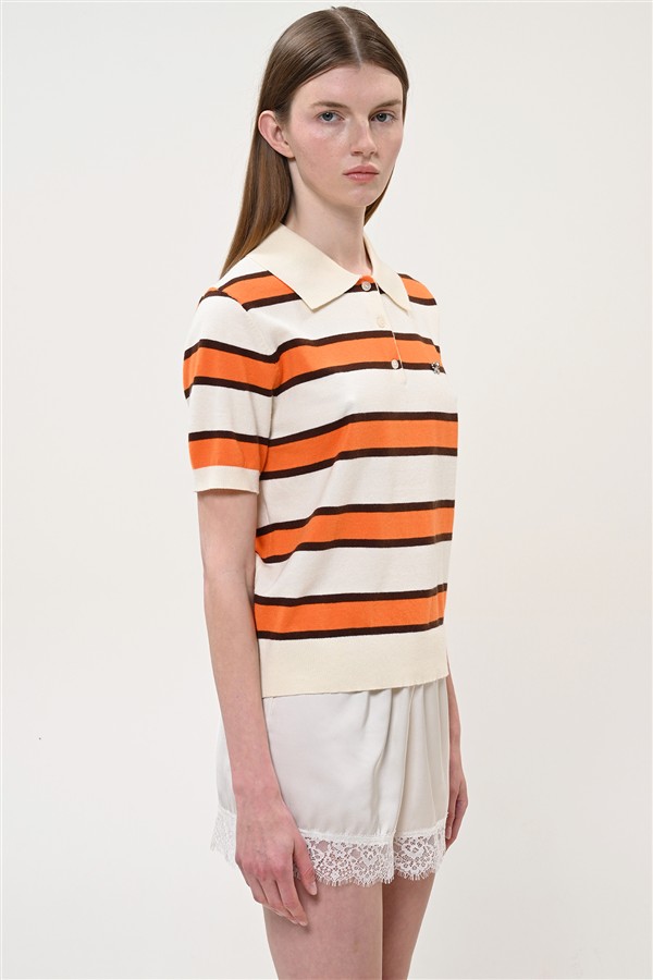 BOOM 006 POLO STRIPES ORANGE
