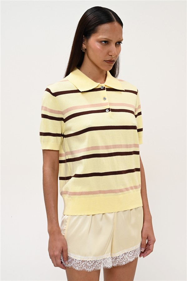 BOOM 006 POLO STRIPES YELLOW