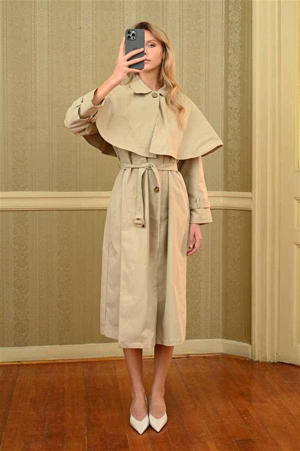 BOOM 007 TRENCH COAT BEIGE