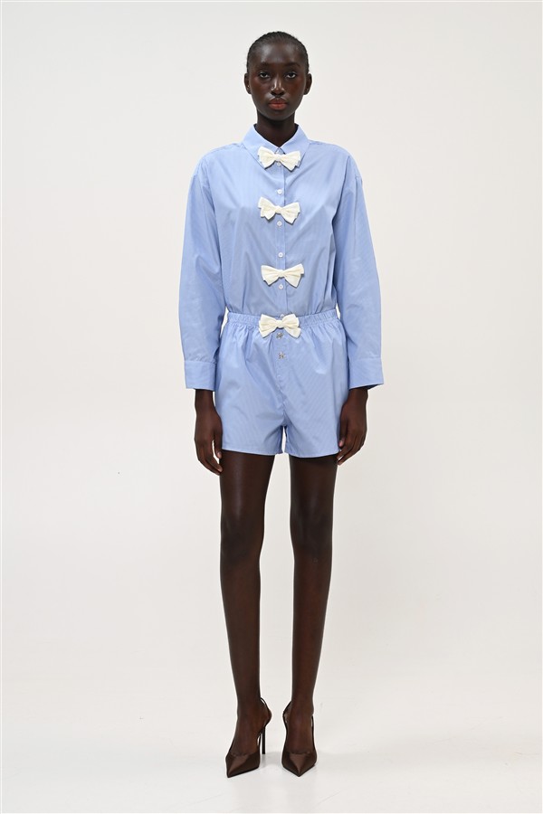 BOOM 008 BOW SHORTS STRIPES BLUE