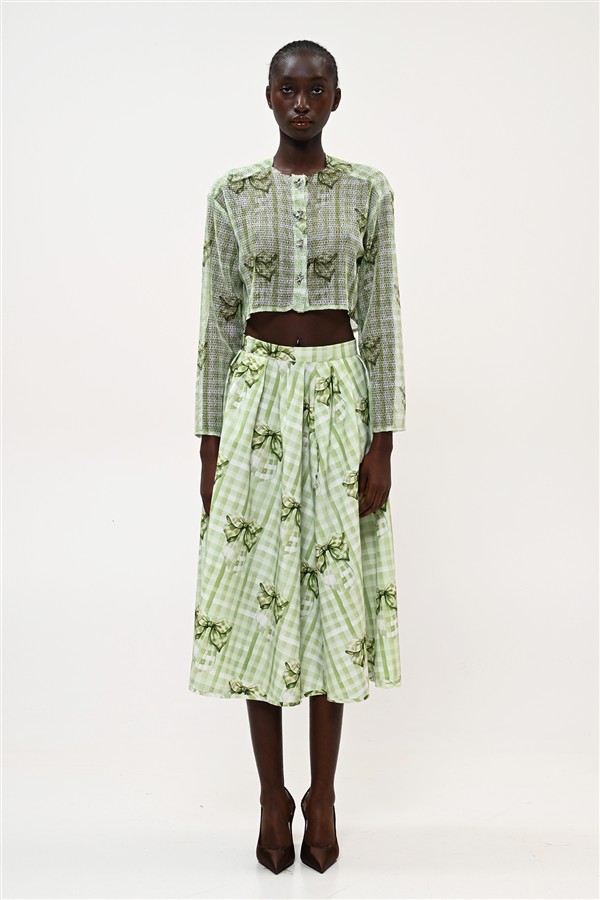 BOOM 009 SKIRT BOW GREEN
