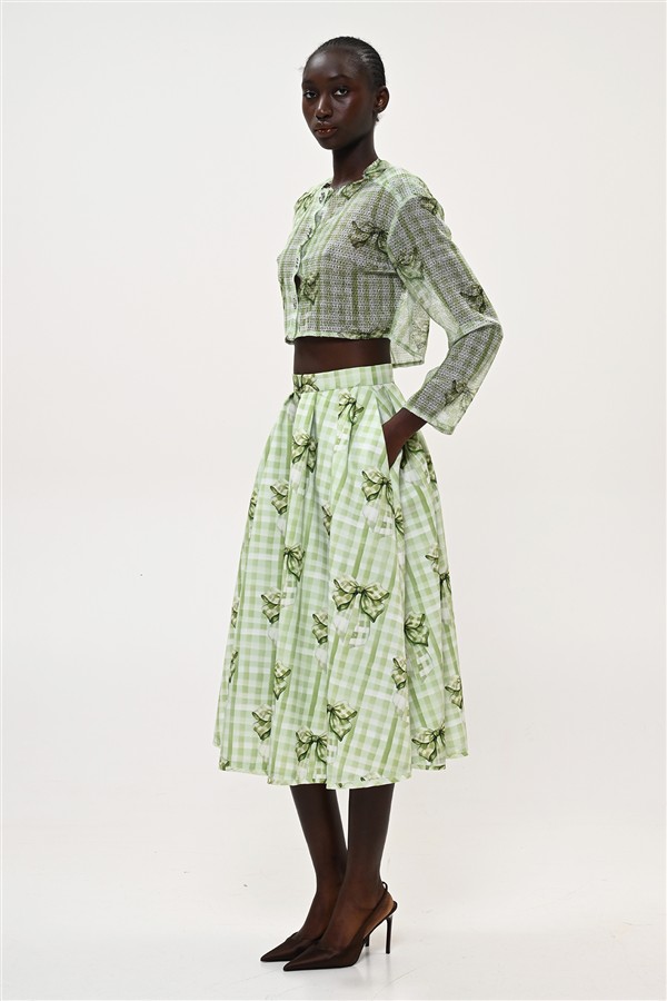 BOOM 009 SKIRT BOW GREEN