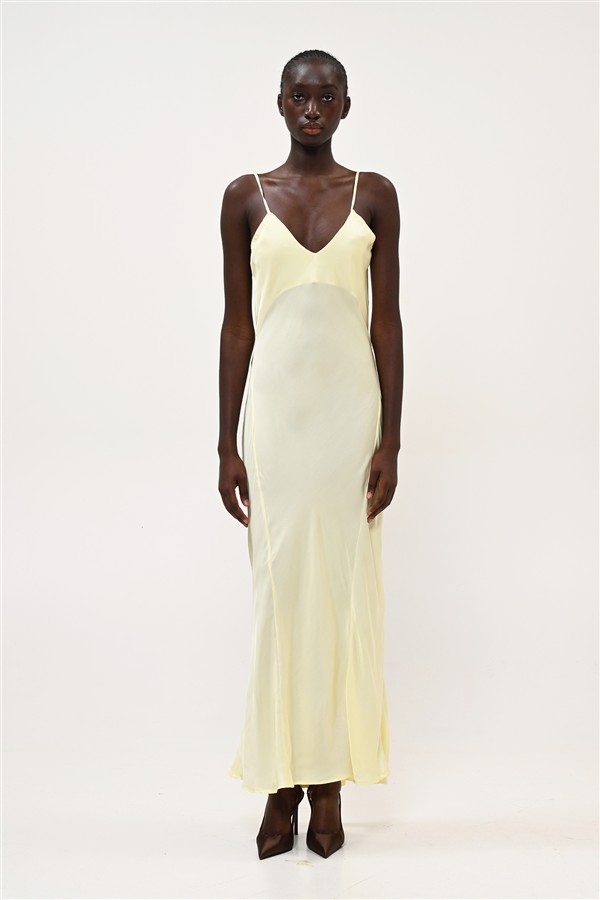 BOOM 010 OPEN BACK DRESS YELLOW