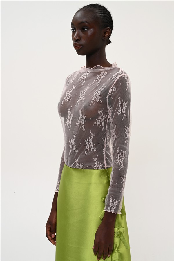 BOOM 011 LACE TOP PINK
