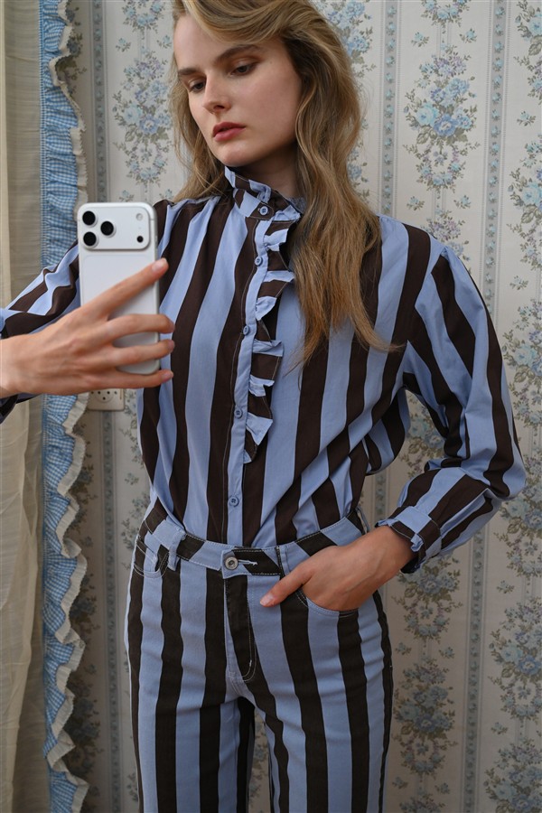 BOOM 011 STRIPES SHIRT BABY BLUE