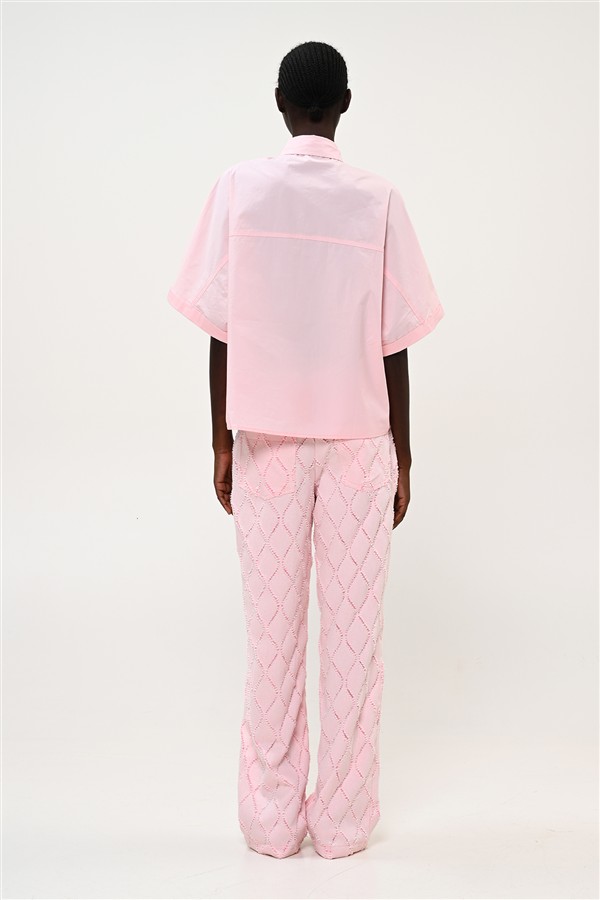 BOOM 014 BIG BOW SHIRT PINK