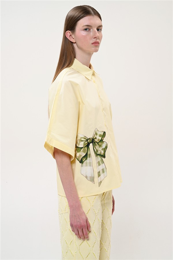 BOOM 014 BIG BOW SHIRT YELLOW