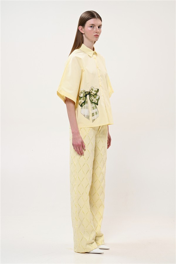 BOOM 014 BIG BOW SHIRT YELLOW