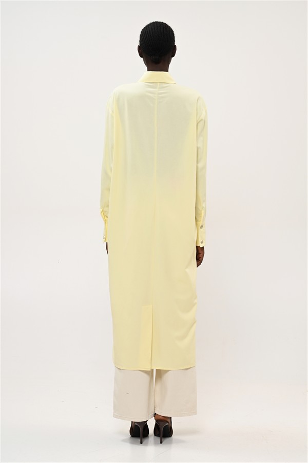 BOOM 015 BELTED SHIRT DRESS YELLOW