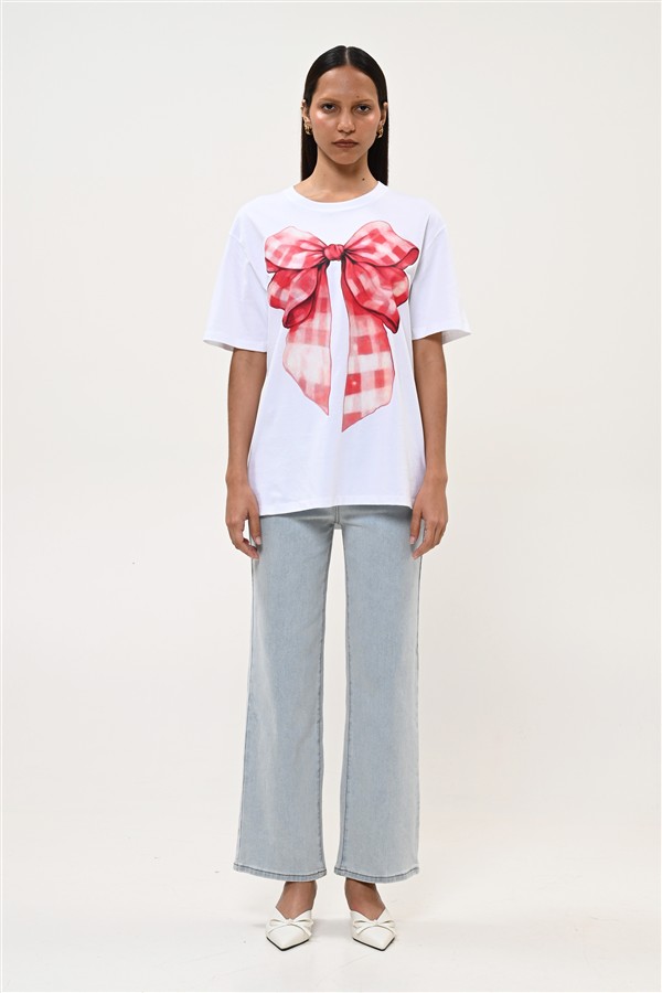 BOOM 016 BOW T-SHIRT PINK