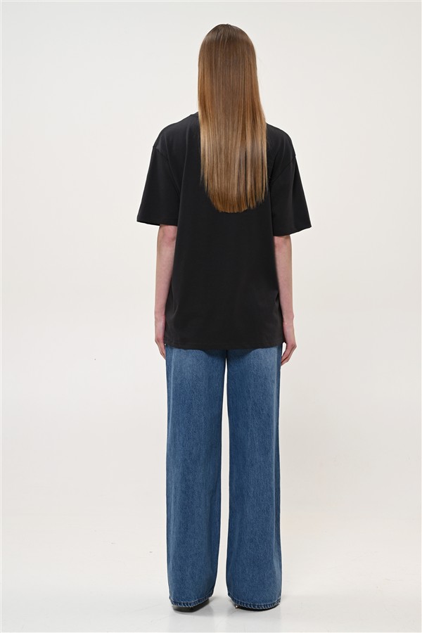BOOM 020 PEARLY BOW T-SHIRT BLACK