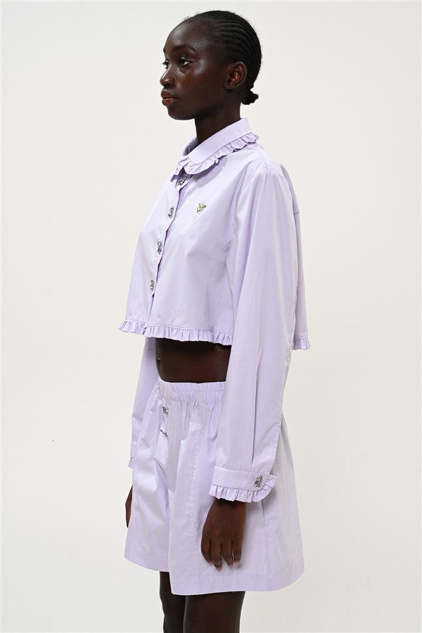 BOOM 021 CROP SHIRT LILAC
