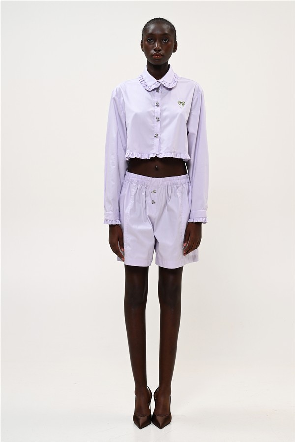 BOOM 021 CROP SHIRT LILAC