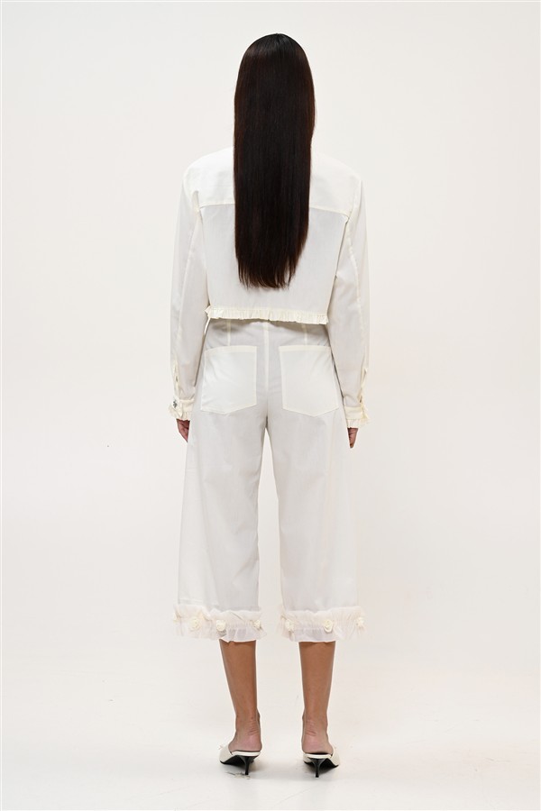 BOOM 023 CROP PANTS IVORY
