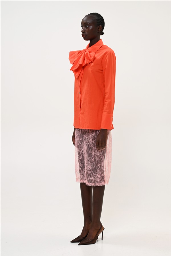 BOOM 024 BELTED SHIRT ORANGE