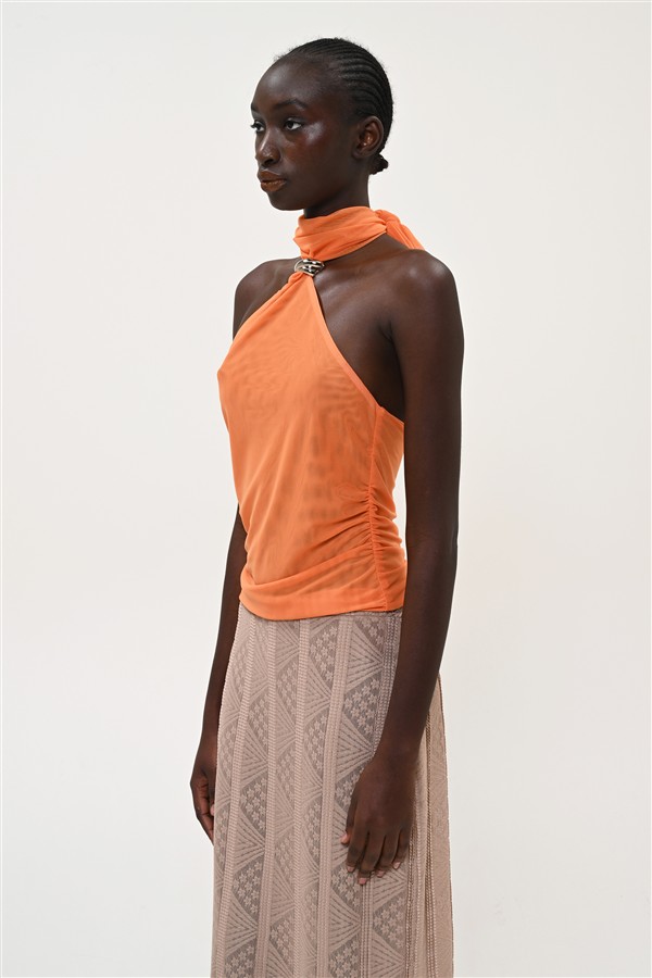 BOOM 028 SHEER TOP ORANGE