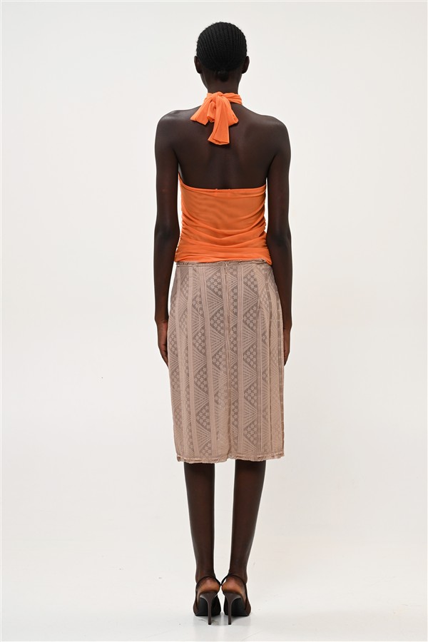 BOOM 028 SHEER TOP ORANGE