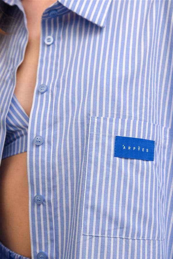 ARPYES BREADFRUIT SHIRT BLUE