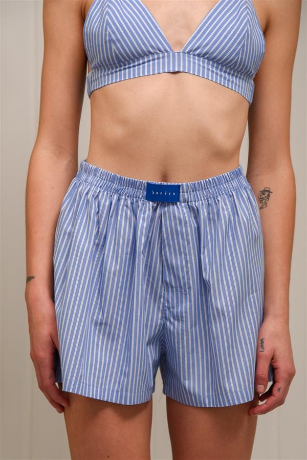 ARPYES BREADFRUIT BOXER SHORTS BLUE