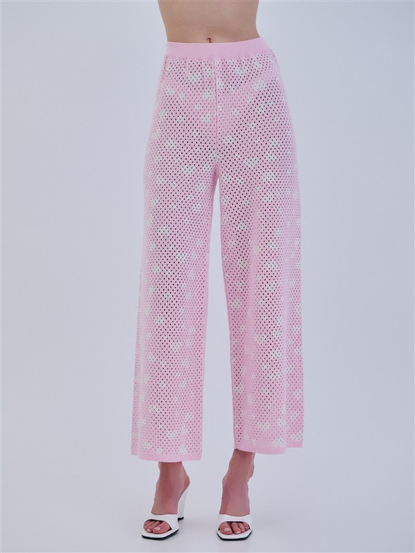 COMBOS 010 PANTS KNIT HEARTS PINK