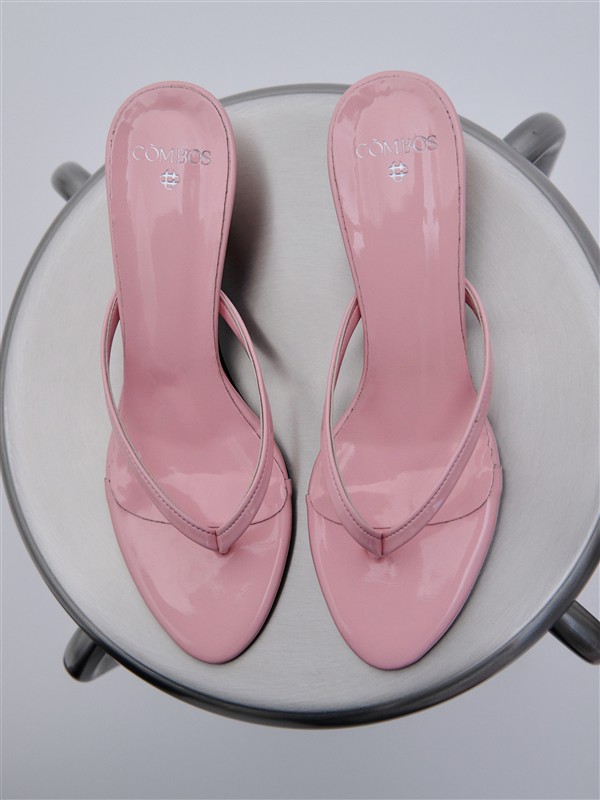COMBOS 0104 MULES PANTENT BABY PINK