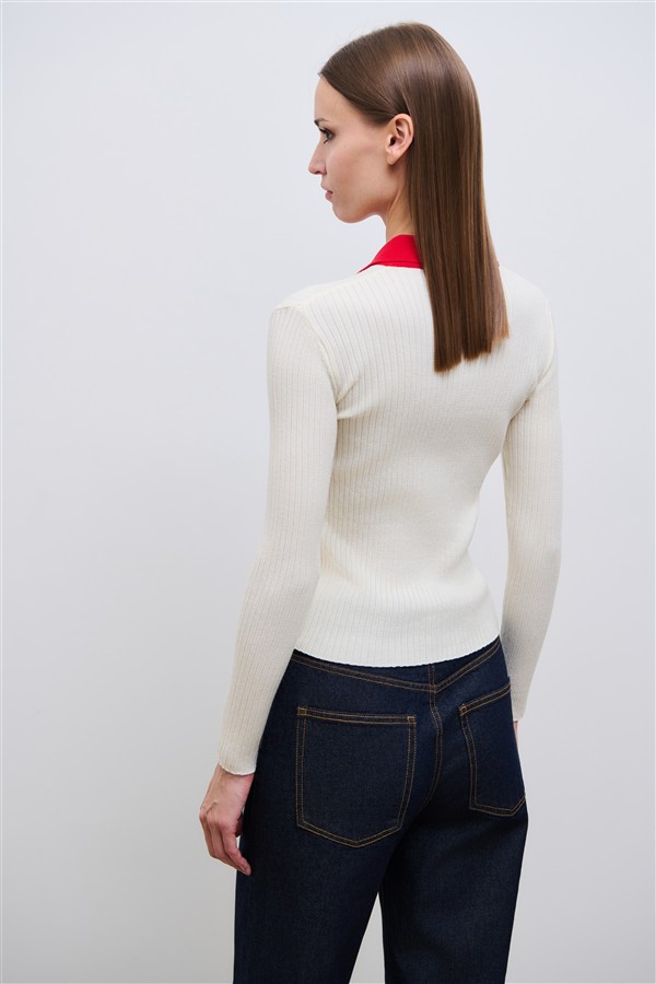 COMBOS 011 AMORA CARDIGAN WHITE