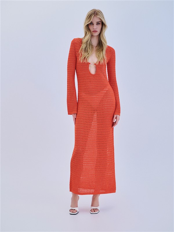 COMBOS 017 DRESS MAXI LUREX RING ORANGE