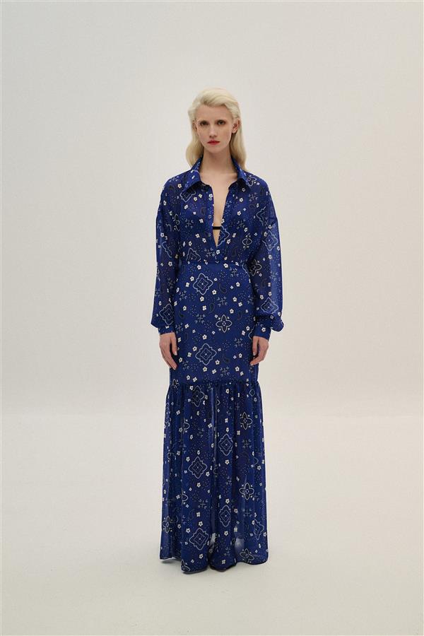 COMBOS 022 LONG SKIRT BLUE