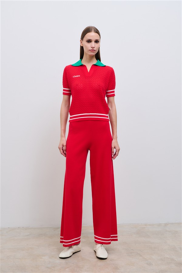 COMBOS 023 DOLCE KNIT PANTS RED