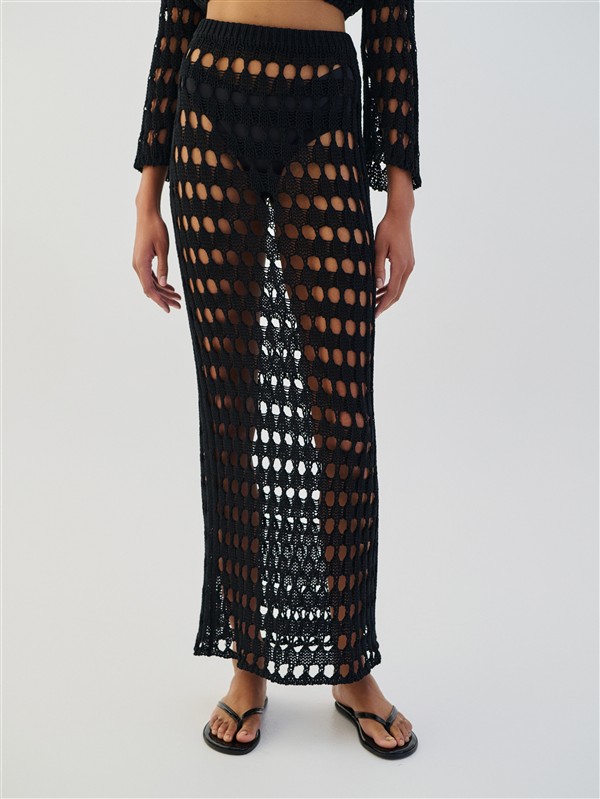 COMBOS 030 SKIRT MAXI NET BLACK