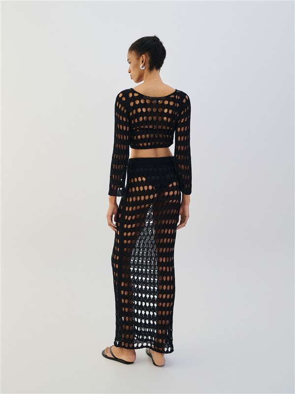 COMBOS 030 SKIRT MAXI NET BLACK