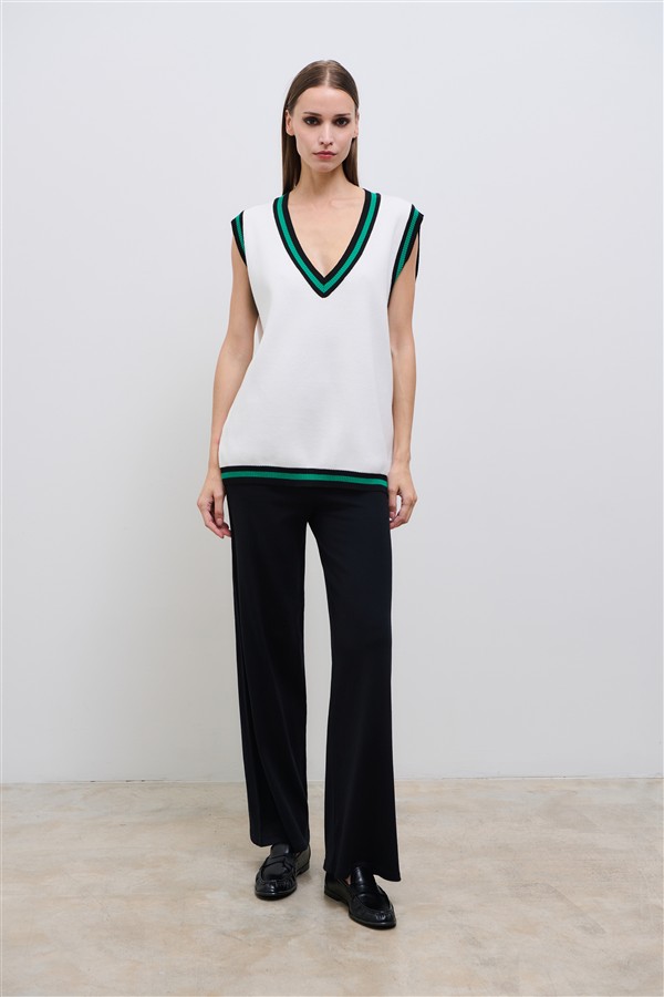 COMBOS 031 MONACO KNIT VEST WHITE