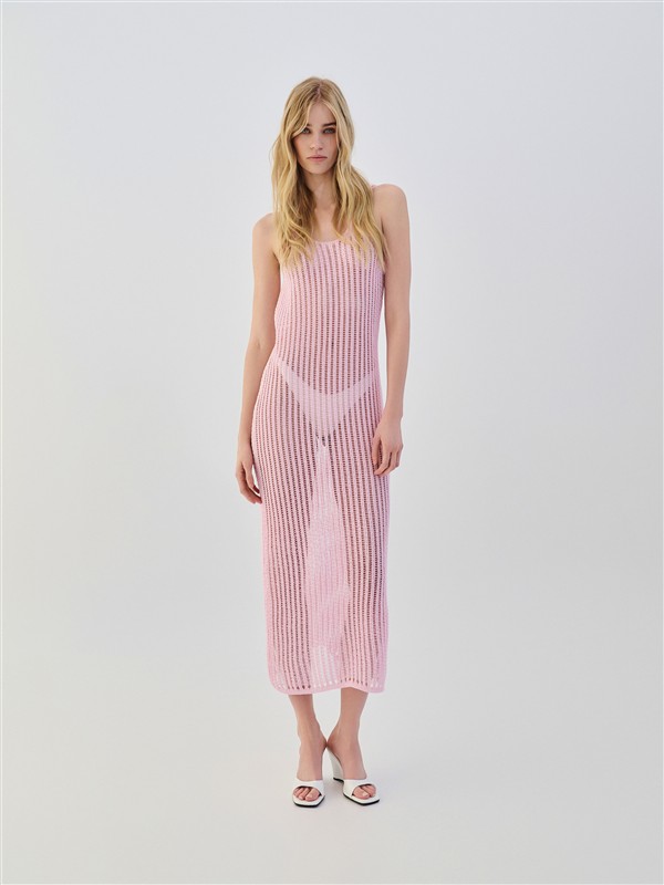 COMBOS 042 DRESS MAXI NET BABY PINK