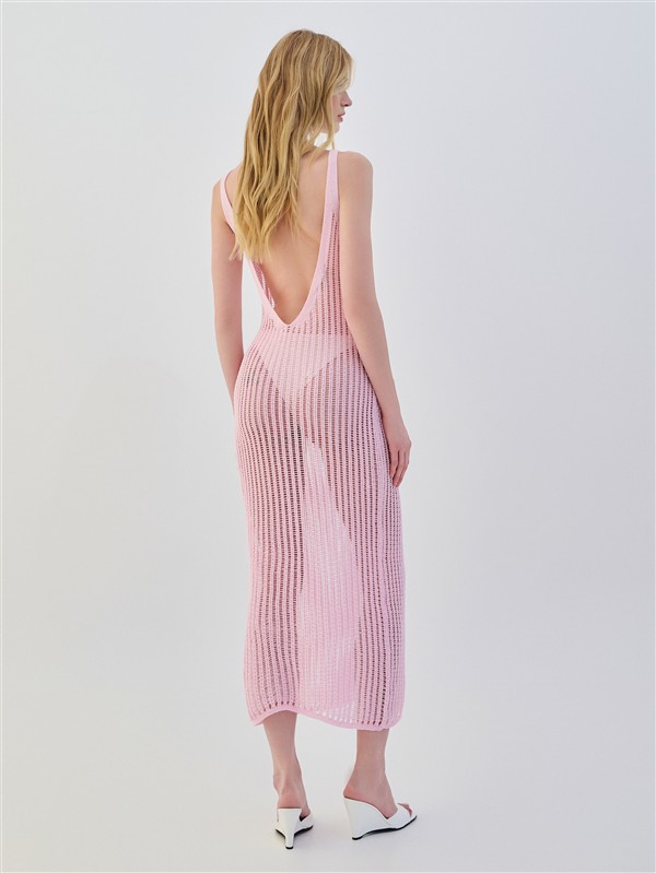COMBOS 042 DRESS MAXI NET BABY PINK