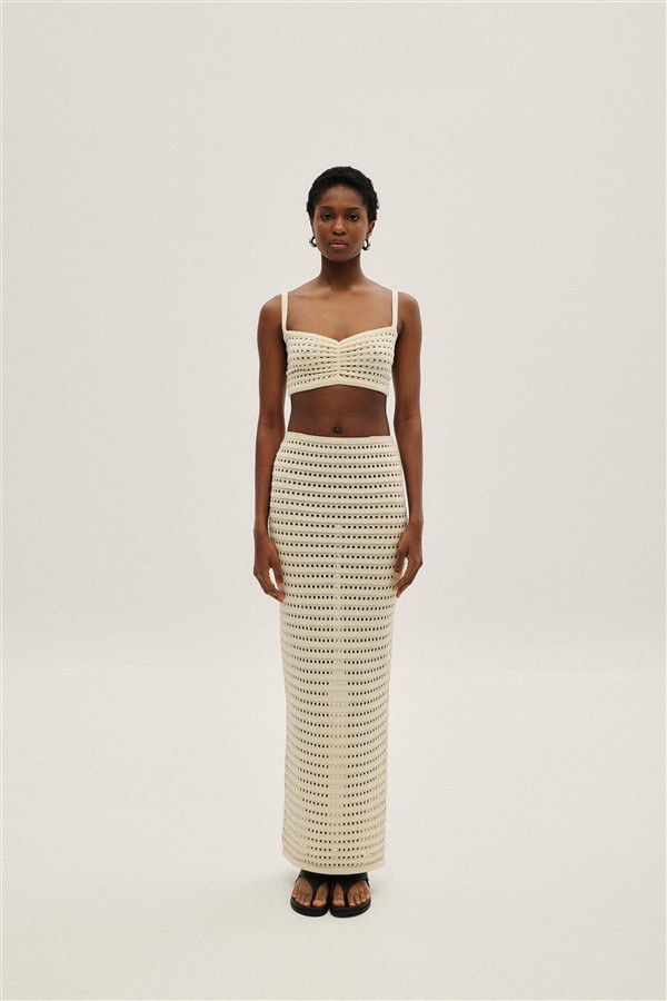 COMBOS 044 MAXI SKIRT ECRU