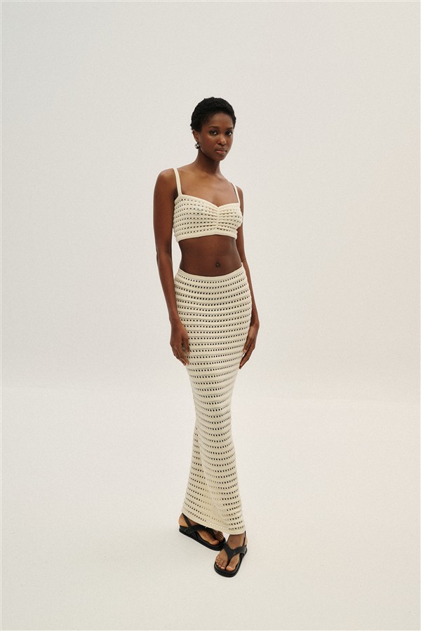 COMBOS 044 MAXI SKIRT ECRU