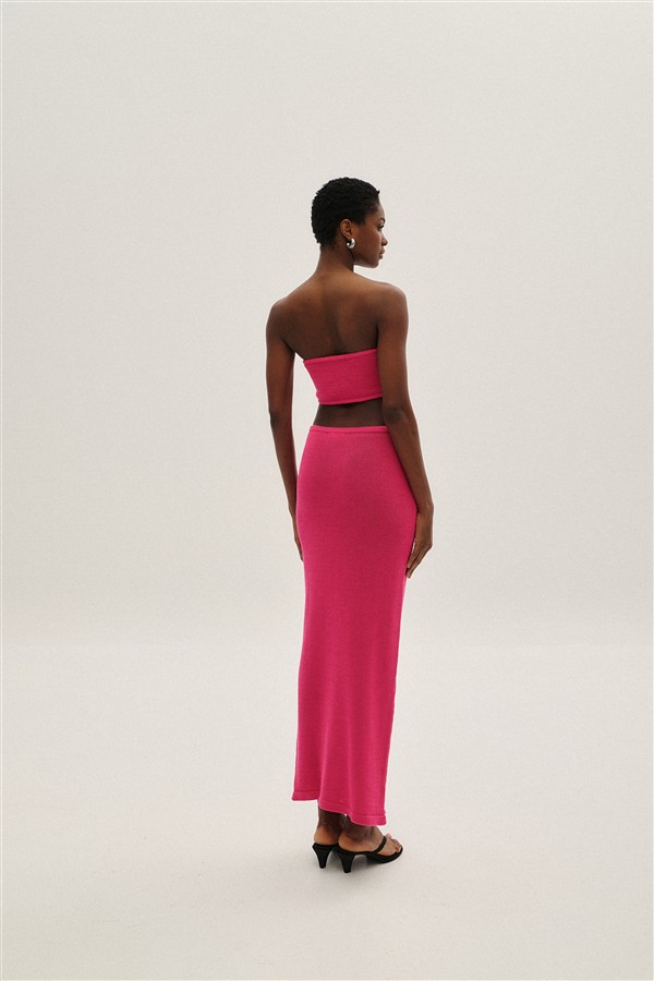 COMBOS 046 MAXI SKIRT FLOWER FUCHSIA