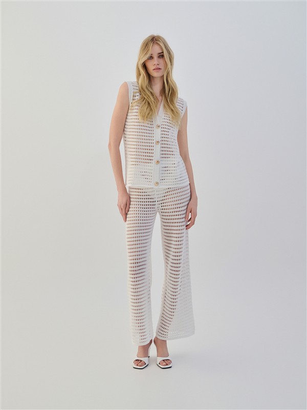 COMBOS 046 PANTS NET WHITE