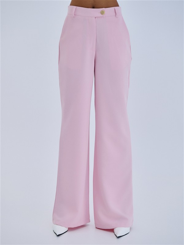 COMBOS 069 TROUSER GOLD BUTTON FLARE PINK