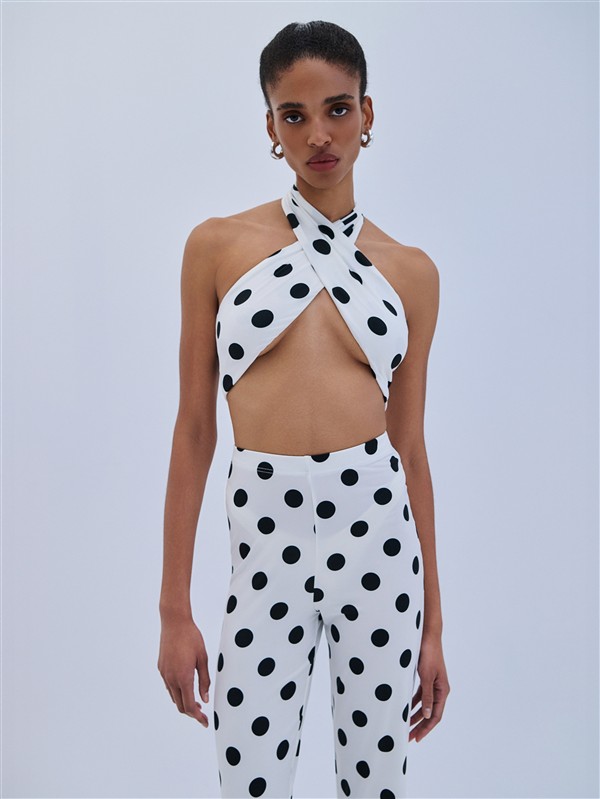 COMBOS 075 BRA POLKA DOTS WHITE