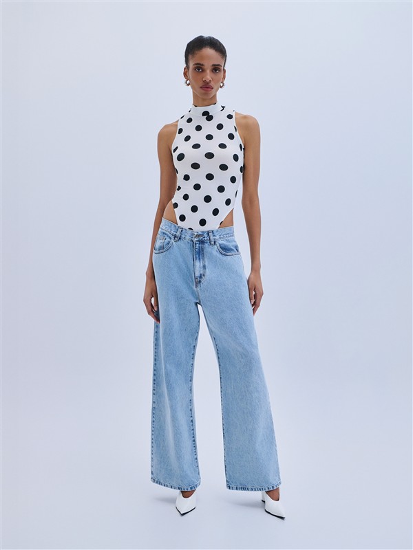 COMBOS 076 BODYSUIT POLKA DOTS WHITE