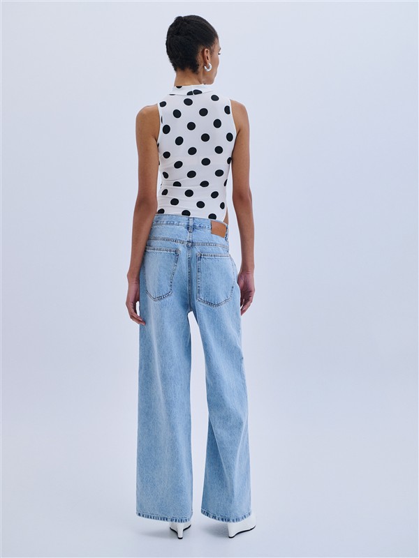 COMBOS 076 BODYSUIT POLKA DOTS WHITE