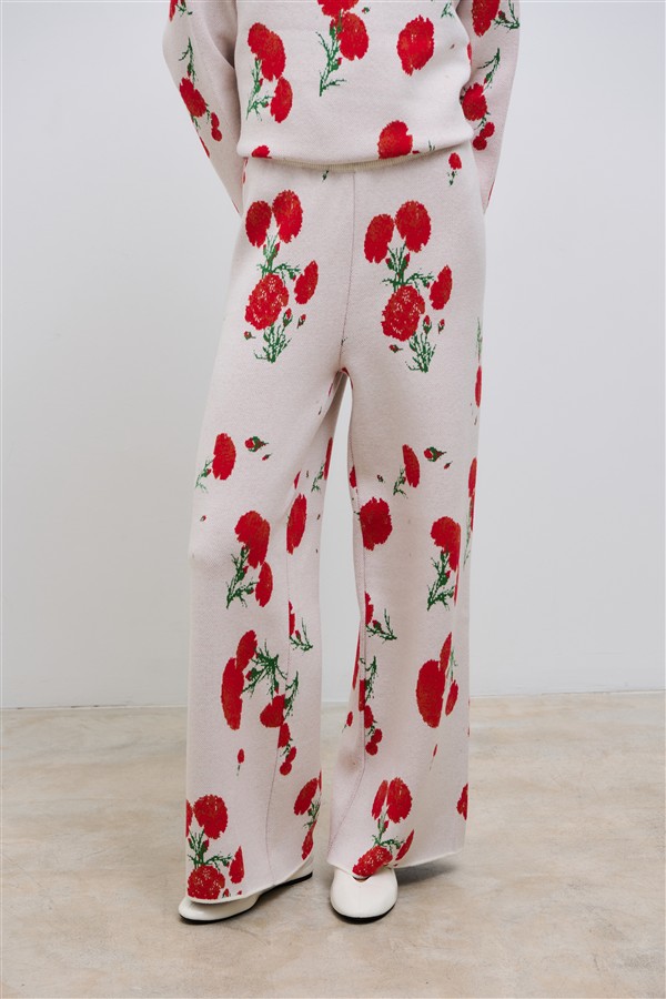COMBOS 082 CARNATION KNIT PANTS ECRU