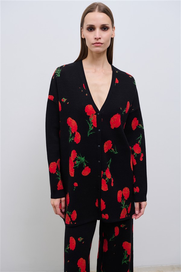 COMBOS 083 CARNATION CARDIGAN BLACK