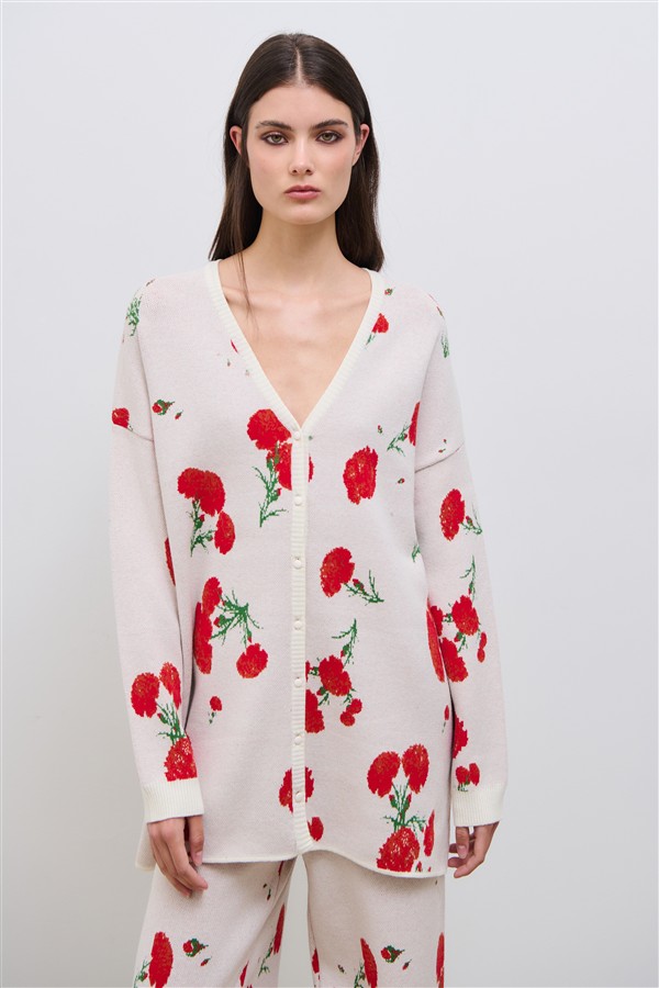 COMBOS 083 CARNATION CARDIGAN ECRU