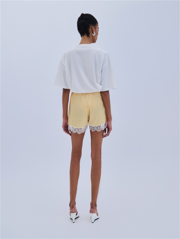 COMBOS 084 SHORTS SATIN LACE BANANA